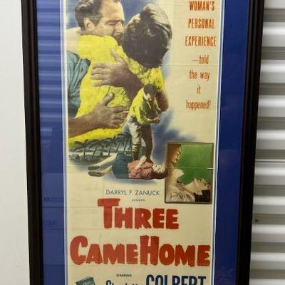 FTH130- 1950 Movie Poster Of Three Came Home 