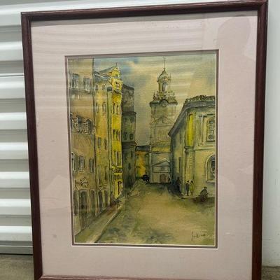 FTH193- Original Watercolor Painting By Ingrid Clairmont