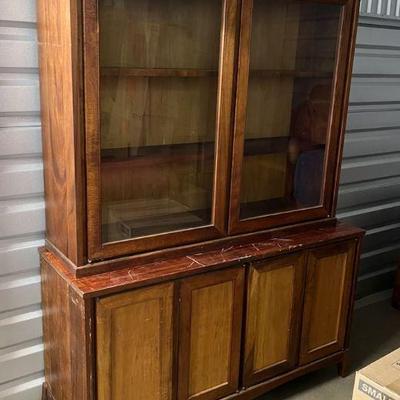 FTH002 Koa China Hutch Cabinet