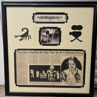 FTH166- Framed Sunday Light Newspaper Article