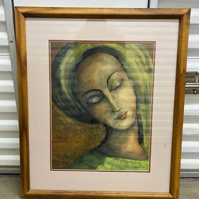 FTH184- Original Watercolor Painting With Chalk Pastels