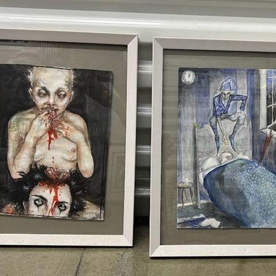 FTH245- (2) Framed Watercolor Paintings