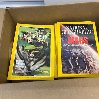 FTH011 Box Of National Geographic Magazines
