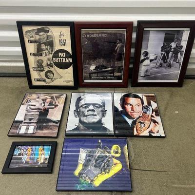 FTH217- Assorted Framed Movie Memorabilia 