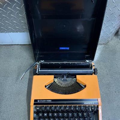 FTH353- Vintage Orange SilverReed Typewriter 