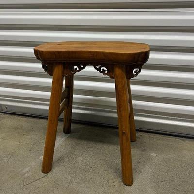 FTH103- Carved Ornate Wooden Stool