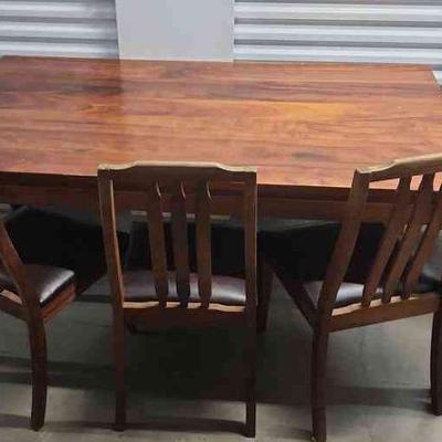FTH003 - Koa (?) Dining Table With Chairs 