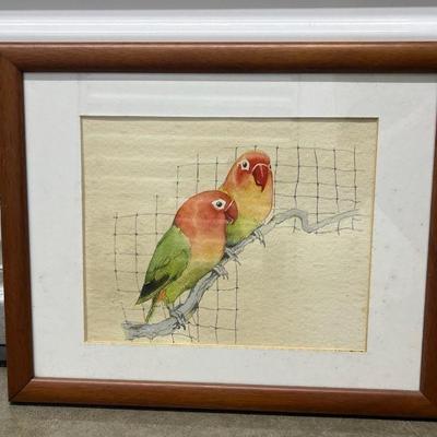 FTH216- Wooden Framed Watercolor Painting 