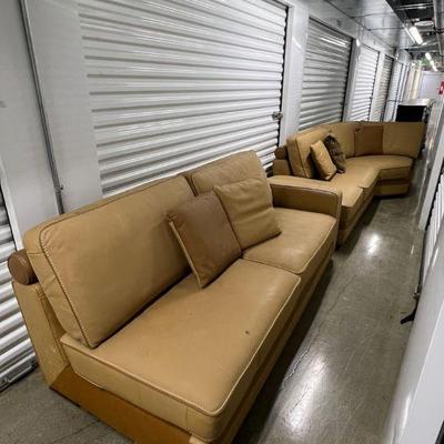 FTH483- (3) Piece Modular Leather Like Sofa