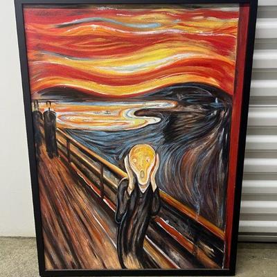 FTH142- Edvard Munch The Scream Framed Canvas Art 