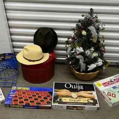 FTH349 Men's Hats, Board Games, Small Faux Christmas Tree & More!