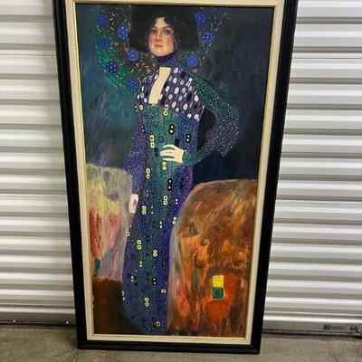 FTH323- Large Painting On Canvas Of Emilie Floge 