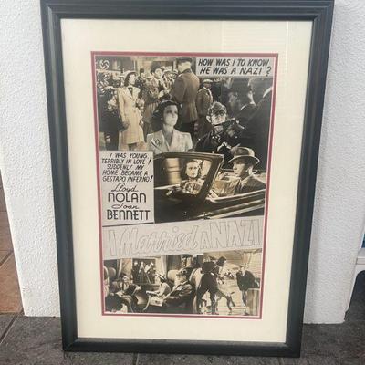 FTH329- Framed 1940's The Man I Married Movie Poster