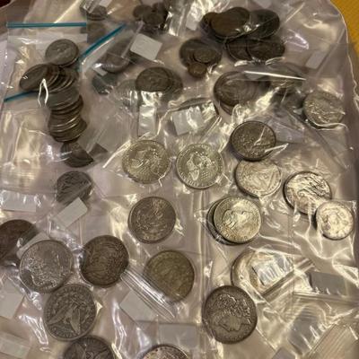Silver coins from late 1800â€™s through 1990â€™s