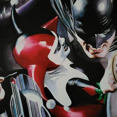 Joker's ReckoningÂ Giclee on Canvas Harley Quinn & Batman