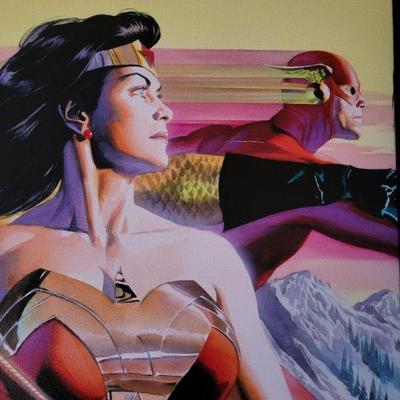 In the Light of JusticeÂ Giclee on Canvas Wonder Woman- Flash