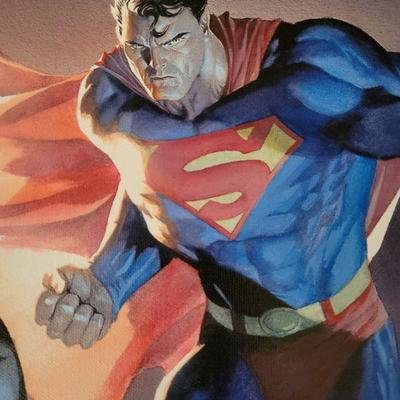 Legendary Heroes Batman & Superman Giclee on Canvas