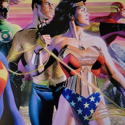 In the Light of JusticeÂ Giclee on Canvas Wonder Woman- Flash- Aquaman