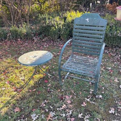 Vintage patio chair & table
