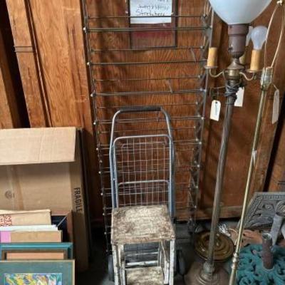 #2222 â€¢ Step Stool, Basket Cart and Rack
