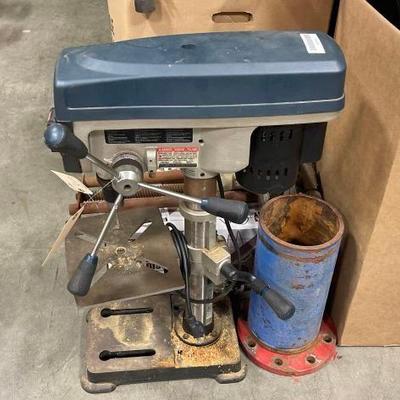 #3062 â€¢ Ryobi Drill Press with Laser and Metal Cylinder
