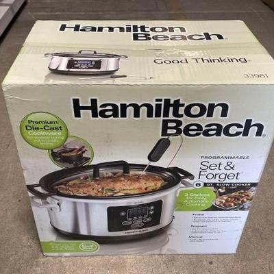 #2104 â€¢ Hamilton Beach 6qt Set & Forget Slow Cooker
