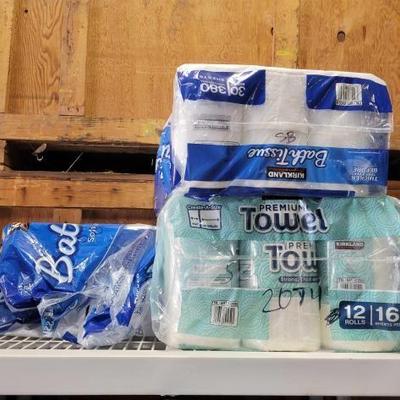 #2074 â€¢ Shelf of Toliet Paper and Paper Towels
