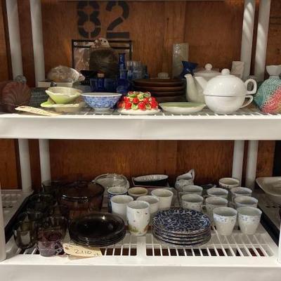 #2110 â€¢ Plates, Tea Pots, Trays, Bottles, Vases & Decor
