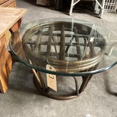 #2336 â€¢ End Table with Glass Top

