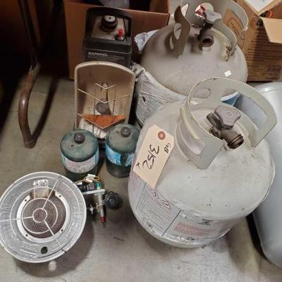 #3152 â€¢ 2 Propane Heater and 4 Tanks
