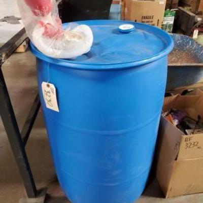 #3230 â€¢ Blue Water Barrel with Hose
