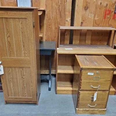 #5098 â€¢ Bookshelves, Filing Cabinet, Tables and Pantry
