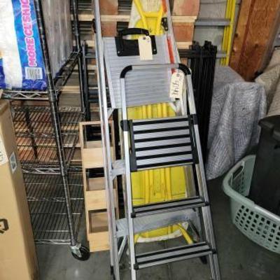 #5044 â€¢ Ladders, Ironing Board, Wooden Basket & Wire Racks
