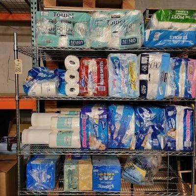 #5040 â€¢ Shelf of Toliet Paper, Paper Towels and Tissues
