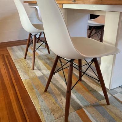 Custom dining table measures 34.5â€ x 83â€ x 29.
