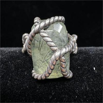 Lot 051   1 Bid(s)
Carolyn Pollack Signed Vintage Sterling Silver Rutilated Quartz Rope Ring Size 9