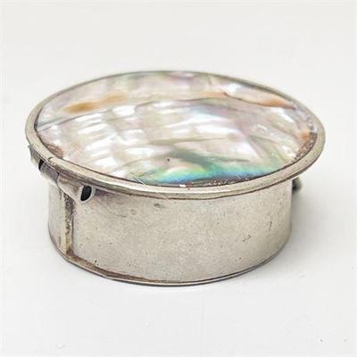 Lot 033   5 Bid(s)
Mexican Silver and Abalone Pill Box