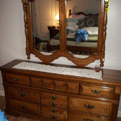 Solid Wood Dresser w/ Mirror