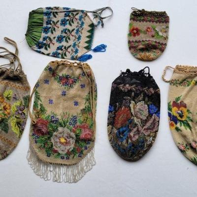 Antique Purse Collection, beaded Victorian bags