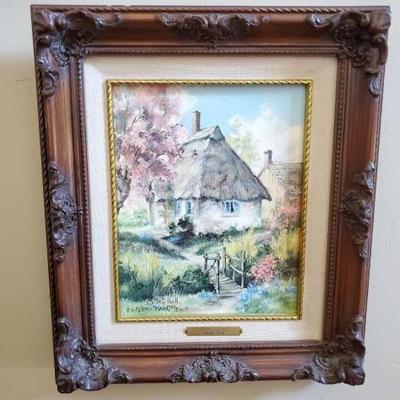 #2008 â€¢ Arbor Cottage Marly Bell Framed Painting
