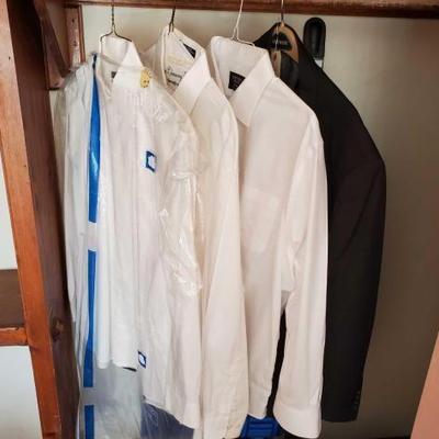 #2504 â€¢ Mens Button Up Shirts, Suit Jacket and Slacks
