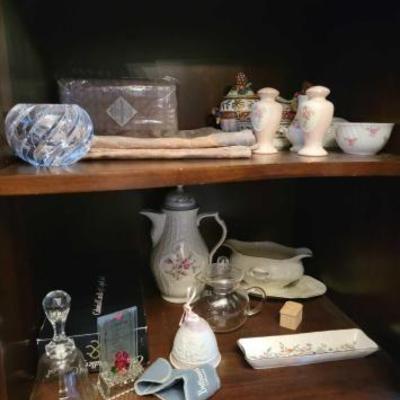 #1552 â€¢ China, Salt & Pepper Shakers, Candles, Linens and More
