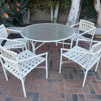 #3006 â€¢ Glass Patio Table with 4 Chairs
