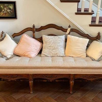 #1008 â€¢ Cushioned Bench with Pillows

