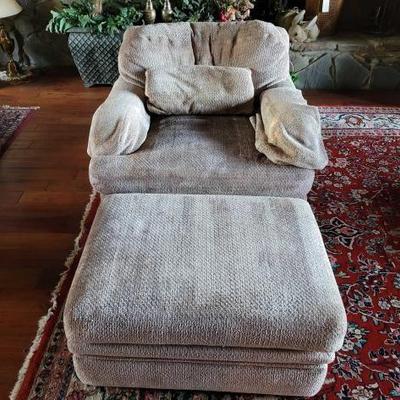 #1219 â€¢ Oversized Chair with Ottoman
