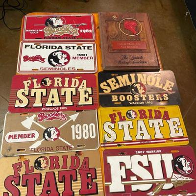 Vintage Seminole license plates 