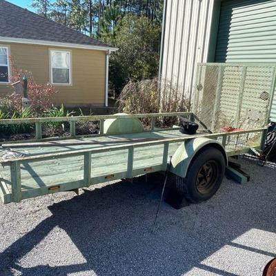 single axle HD trailer - good tires and frame - needs paint. 