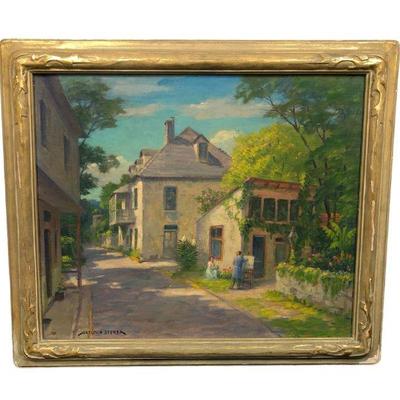 "Artists Quarter St Augustine Florida" ANTONIN STERBA Oil Painting 