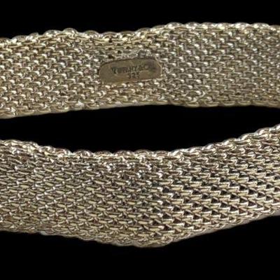 TIFFANY & CO. 'Somerset' Sterling Silver Mesh Bracelet