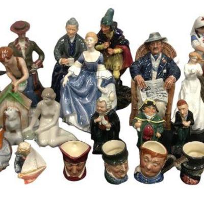 Collection (28) ROYAL DOULTON, B&G, ROYAL WORCESTER Figurines 